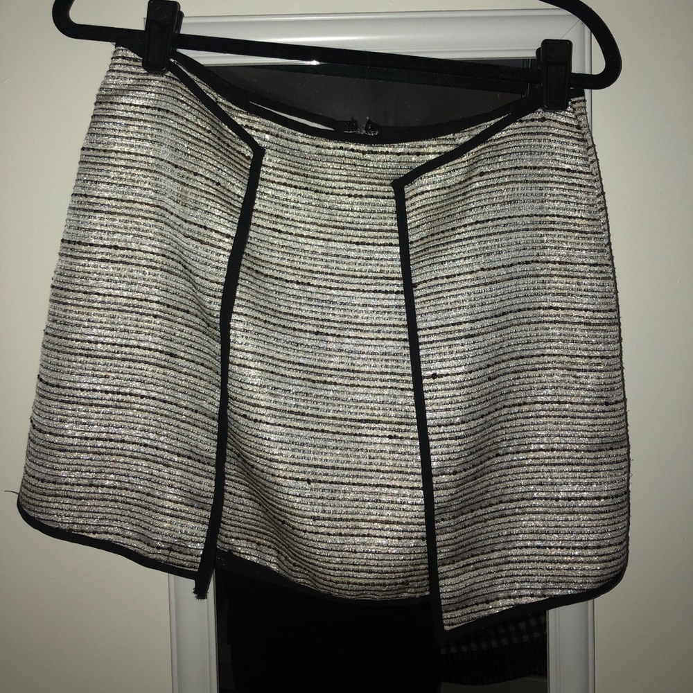 Black, sliver and white skirt
